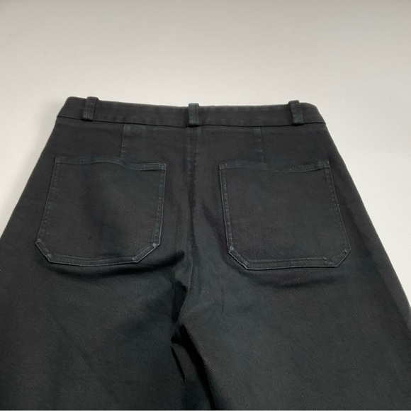 Stockholm Atelier & Other Stories Wide Leg Pant Sz8 Black Preppy Effortless Chic - Picture 7 of 13